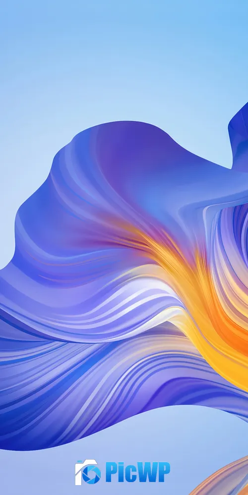 Blue abstract Flow 3K Mobile Wallpaper