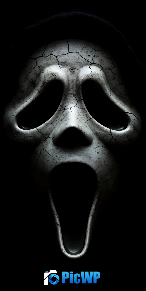 Ghostface Mask 3K Mobile Wallpaper