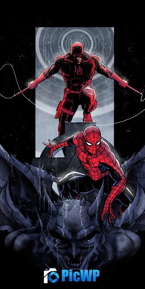 Daredevil Spider-Man 3K Mobile Wallpaper