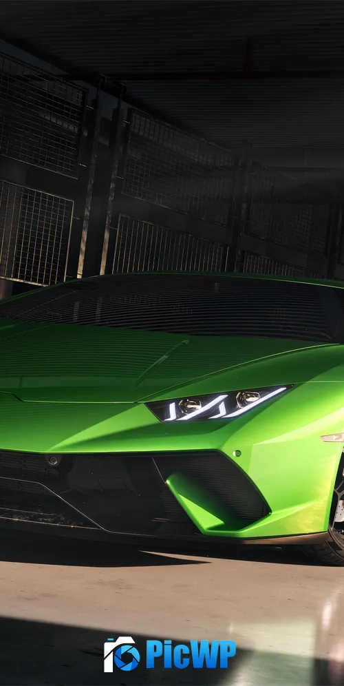 Lamborghini Huracan Performante Green car 3K Mobile Wallpaper