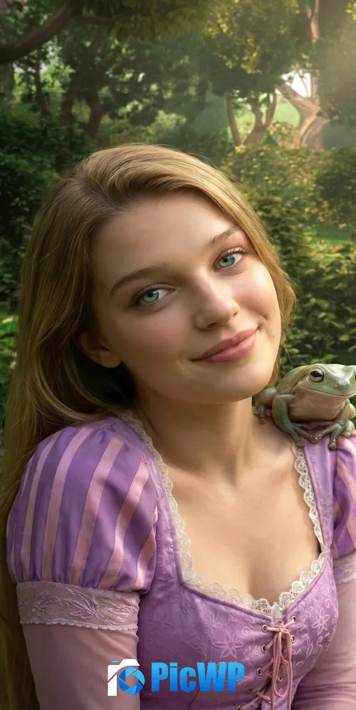 Teagan Croft Rapunzel 3K Mobile Wallpaper