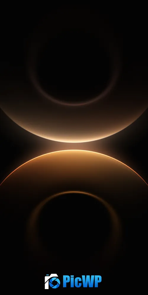 Glowing Rings 3K Mobile Wallpaper