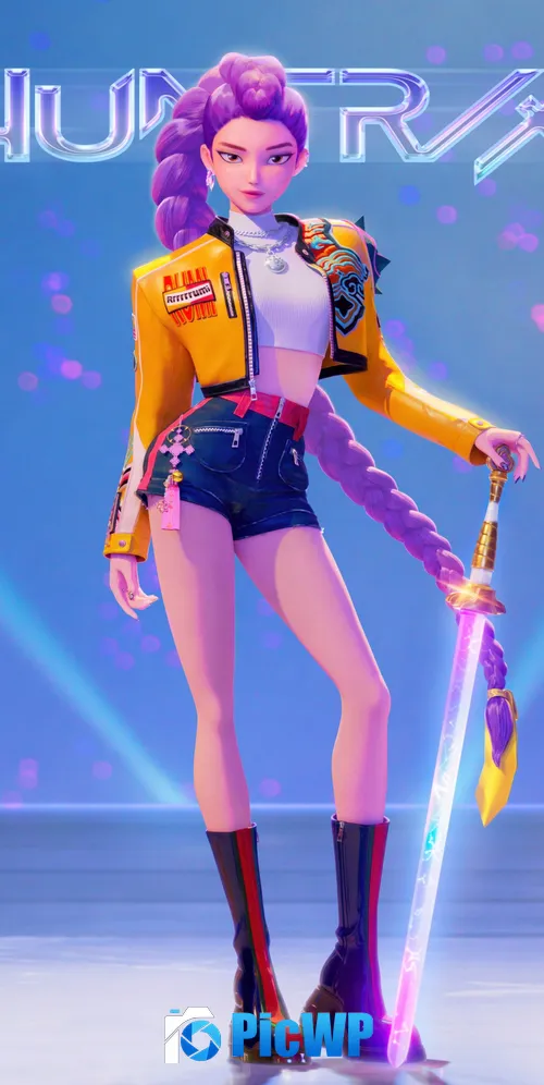 Rumi (Huntrix) KPop Demon Hunters 3K Mobile Wallpaper