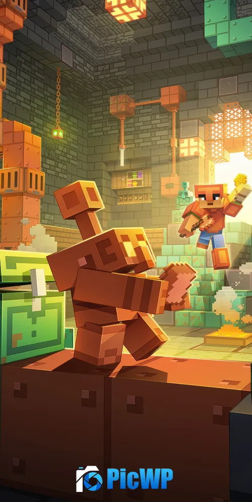 Minecraft The Copper Age 3K Mobile Wallpaper