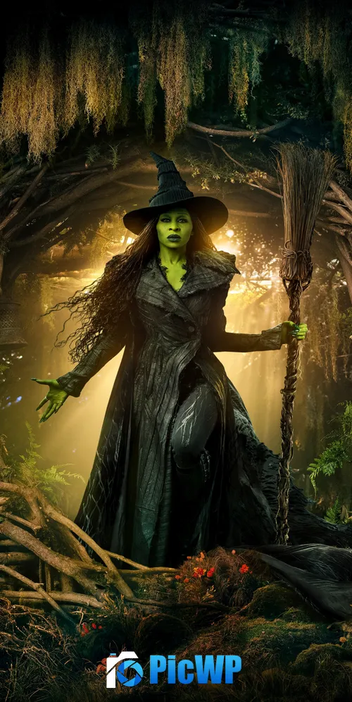 Wicked: For Good Elphaba Thropp 3K Mobile Wallpaper
