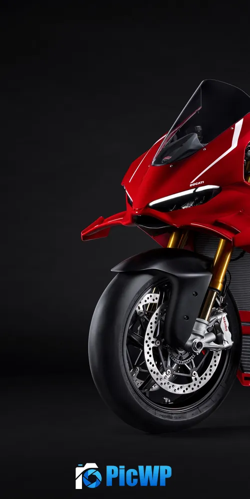 Ducati Panigale V4 R Dark background 3K Mobile Wallpaper