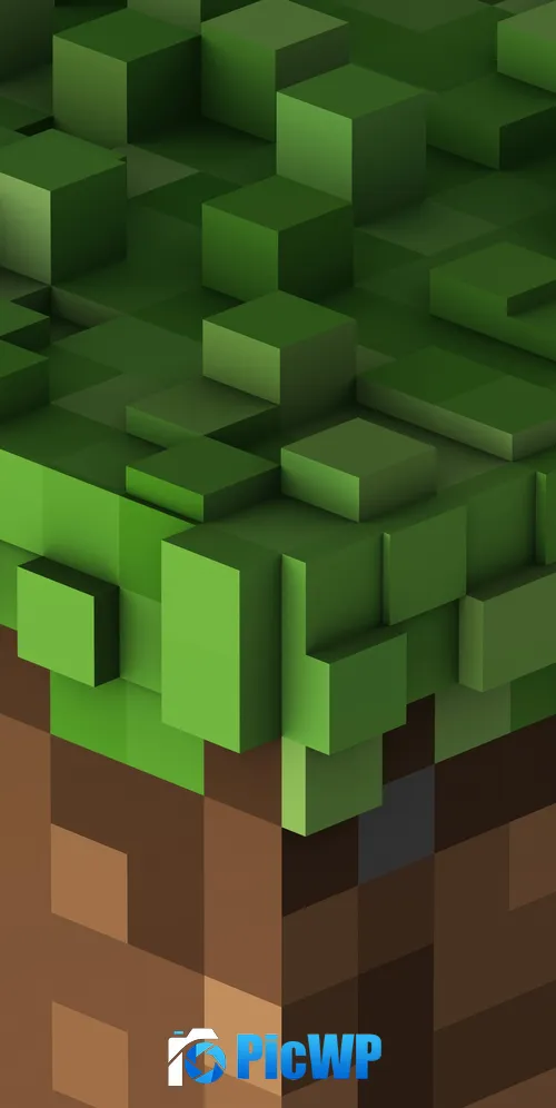 Minecraft Blocks 3K Mobile Wallpaper