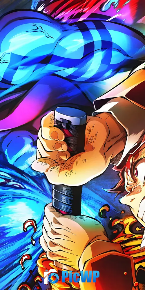 Akaza vs Tanjiro Kamado 3K Mobile Wallpaper