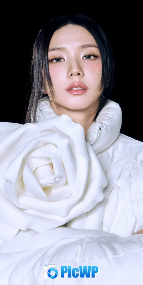 Jisoo White Dress 3K Mobile Wallpaper