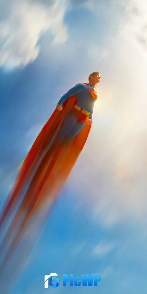 Superman Flying 3K Mobile Wallpaper