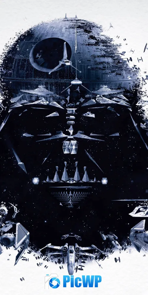 Darth Vader Death Star 3K Mobile Wallpaper