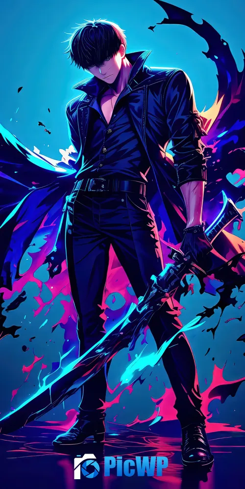Sung Jinwoo Anime poster 3K Mobile Wallpaper