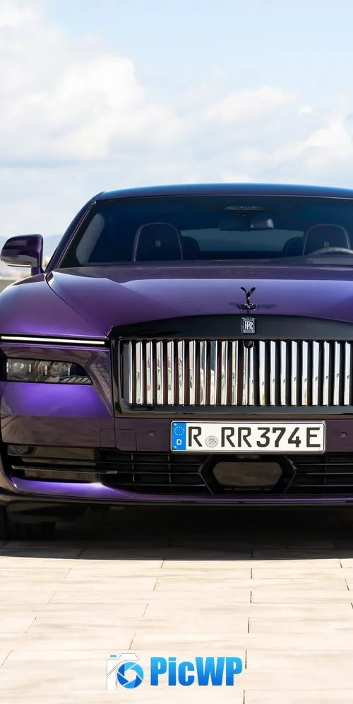 Rolls-Royce Black Badge Spectre Vapour Violet 3K Mobile Wallpaper
