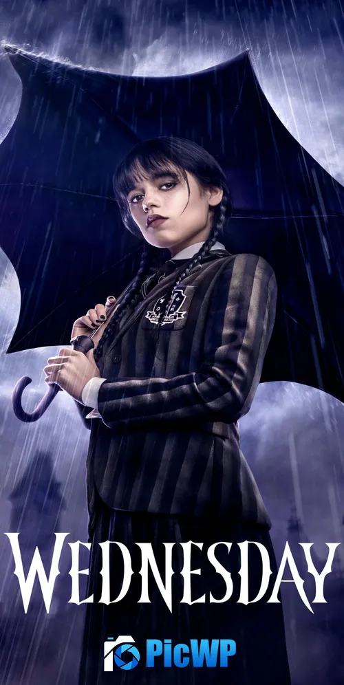 Jenna Ortega as Wednesday Addams 3K Mobile Wallpaper