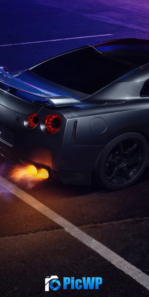 Nissan GT-R R35 Dual exhaust 3K Mobile Wallpaper