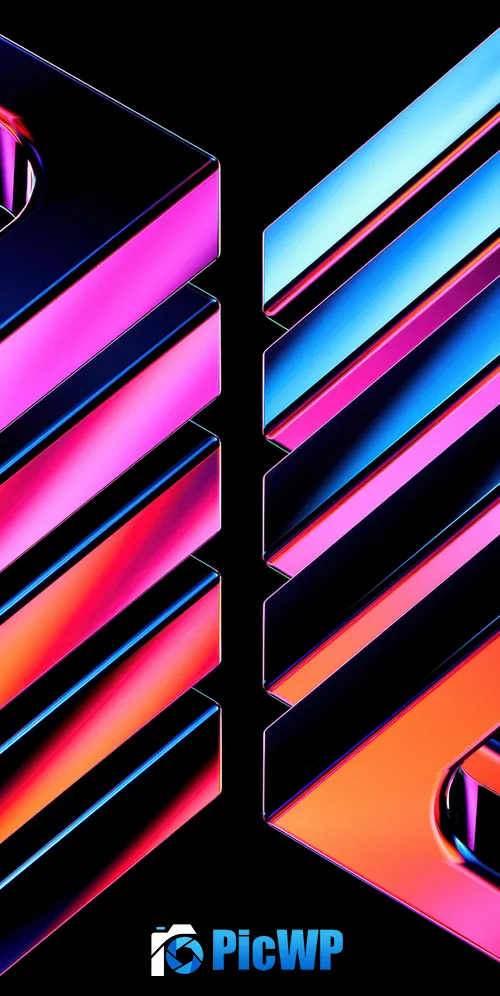 Futuristic Neon lines 3K Mobile Wallpaper