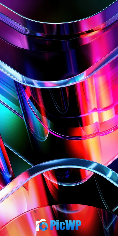 Glassy 3D Render 3K Mobile Wallpaper