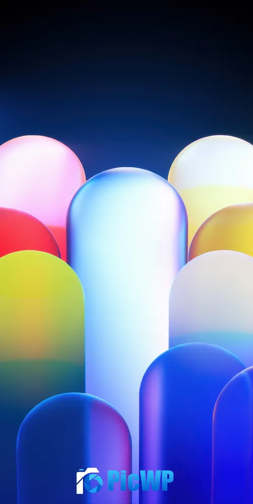 Glassy Gradient Abstract 3K Mobile Wallpaper
