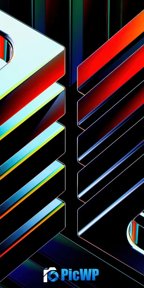 Vibrant Neon lines 3K Mobile Wallpaper