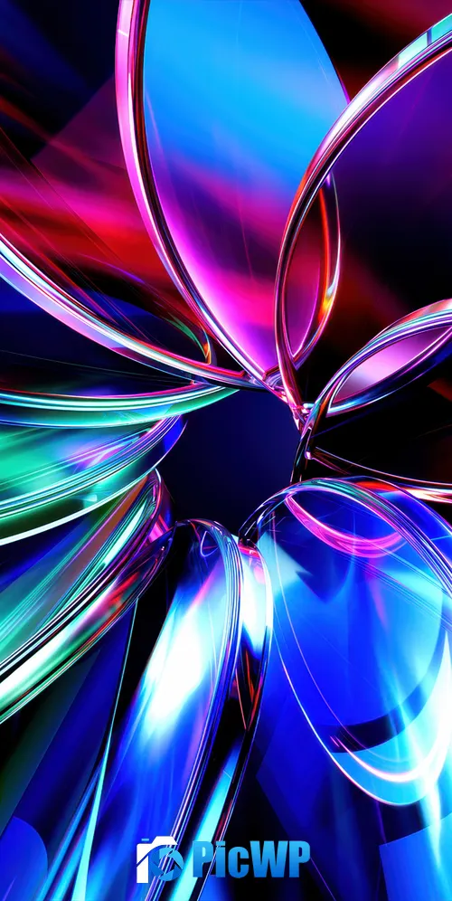 Glassy Colorful abstract 3K Mobile Wallpaper