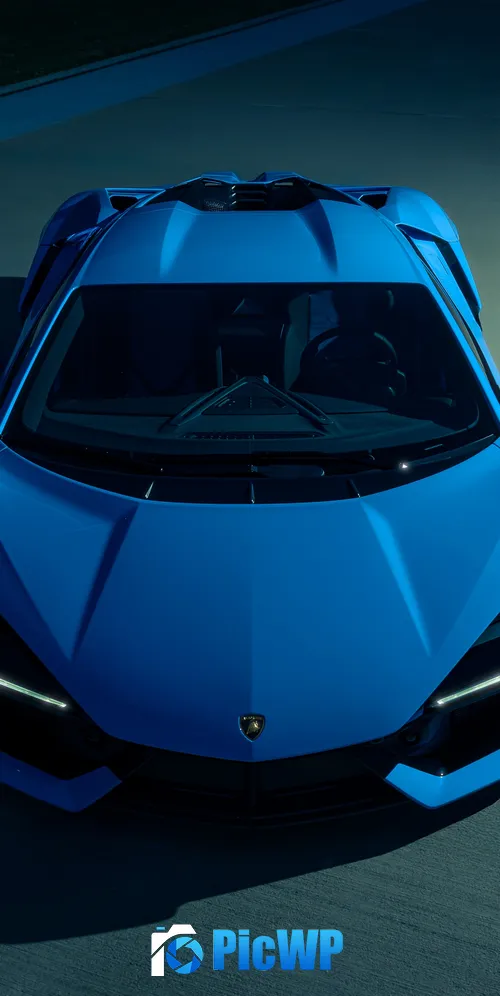 Lamborghini Revuelto Blue 3K Mobile Wallpaper