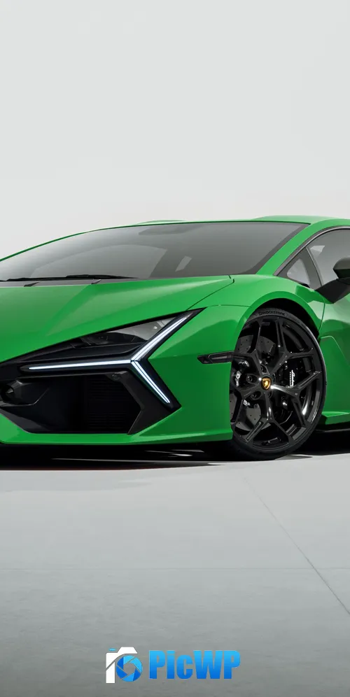 Lamborghini Revuelto Verde Mantis 3K Mobile Wallpaper