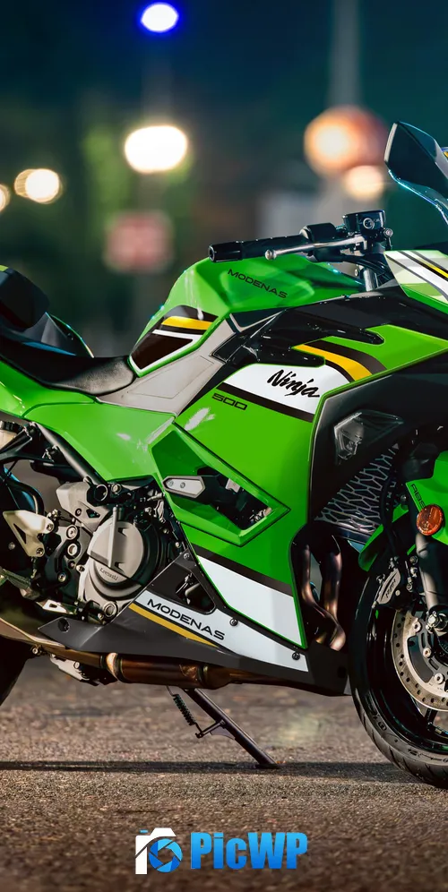 Kawasaki Ninja 500 3K Mobile Wallpaper