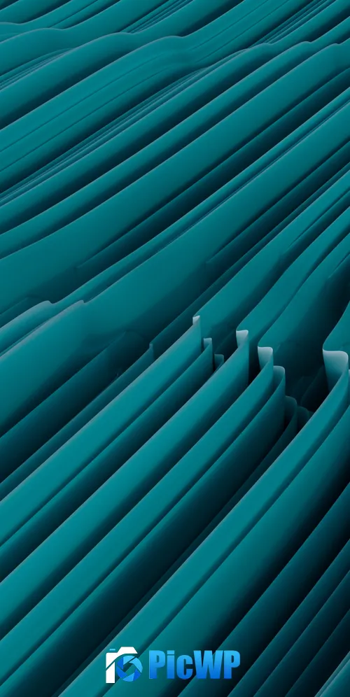 Teal abstract Layers 3K Mobile Wallpaper