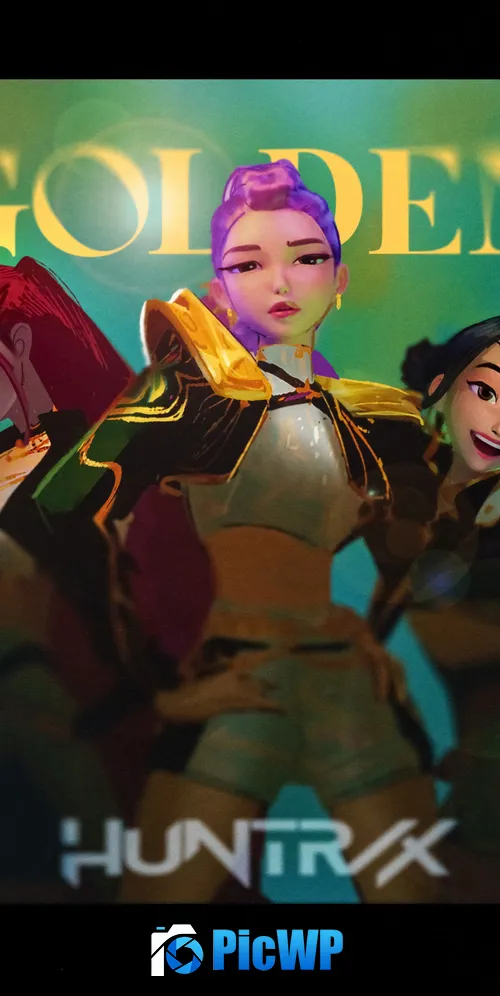 Golden KPop Demon Hunters 3K Mobile Wallpaper