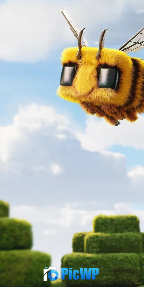 Bee A Minecraft Movie 3K Mobile Wallpaper