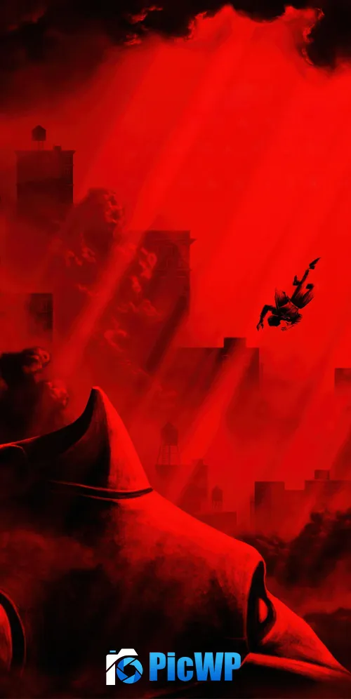 Daredevil: Born Again Red 3K Mobile Wallpaper