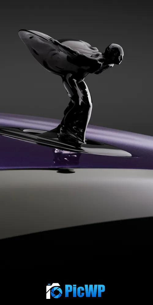 Spirit of Ecstasy Rolls-Royce Black Badge Spectre 3K Mobile Wallpaper