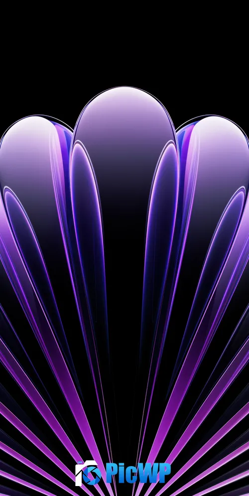 Purple abstract Metallic 3K Mobile Wallpaper