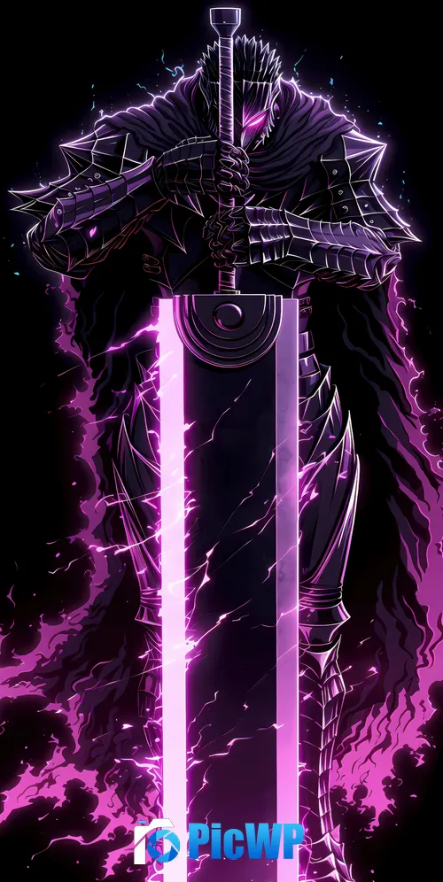 Guts Neon 3K Mobile Wallpaper