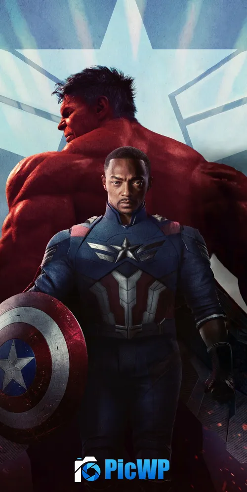 Red Hulk vs Sam Wilson 3K Mobile Wallpaper