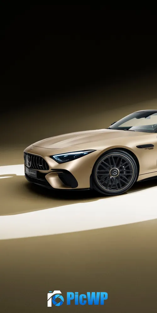 Mercedes-AMG SL 63 Manufaktur Golden Coast 2025 3K Mobile Wallpaper