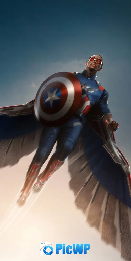 Anthony Mackie Captain America: Brave New World 3K Mobile Wallpaper