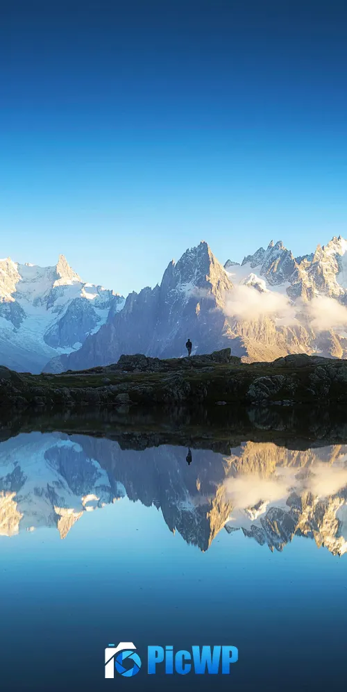 Mont Blanc massif Alps mountains 3K Mobile Wallpaper