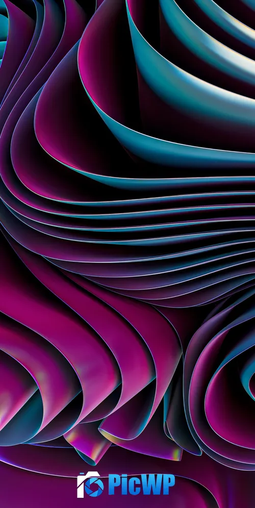 Holographic Layers 3K Mobile Wallpaper