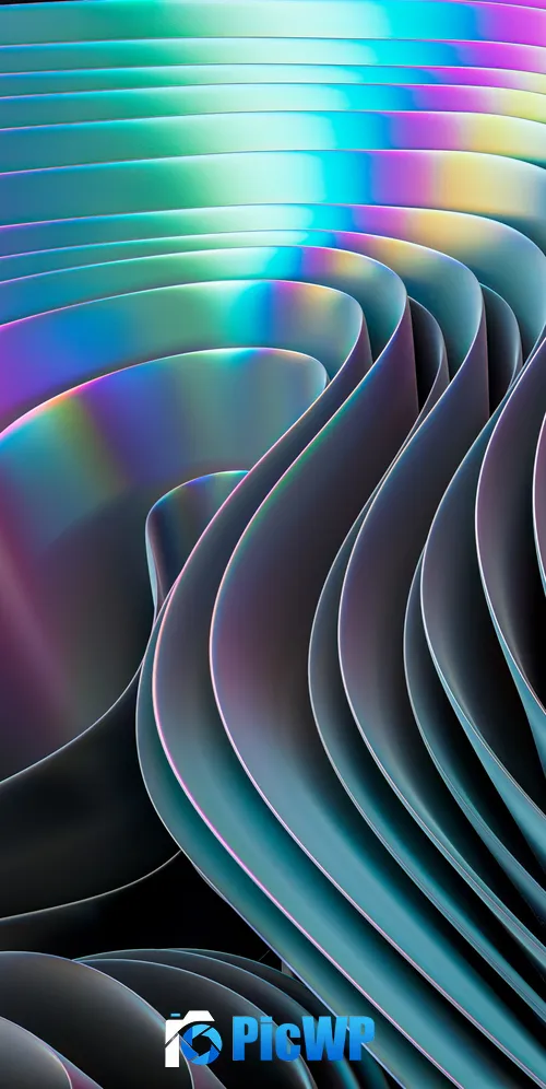 Neon Gradient Abstract 3K Mobile Wallpaper