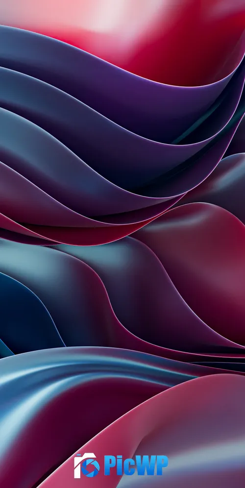 Metallic Ribbons 3K Mobile Wallpaper