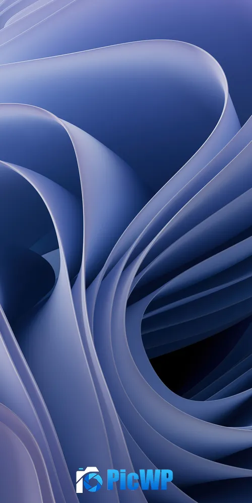 Windows 11 Blue purple abstract 3K Mobile Wallpaper