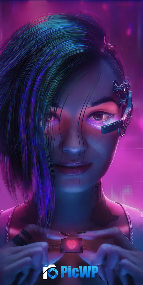 Neon Judy Alvarez 3K Mobile Wallpaper