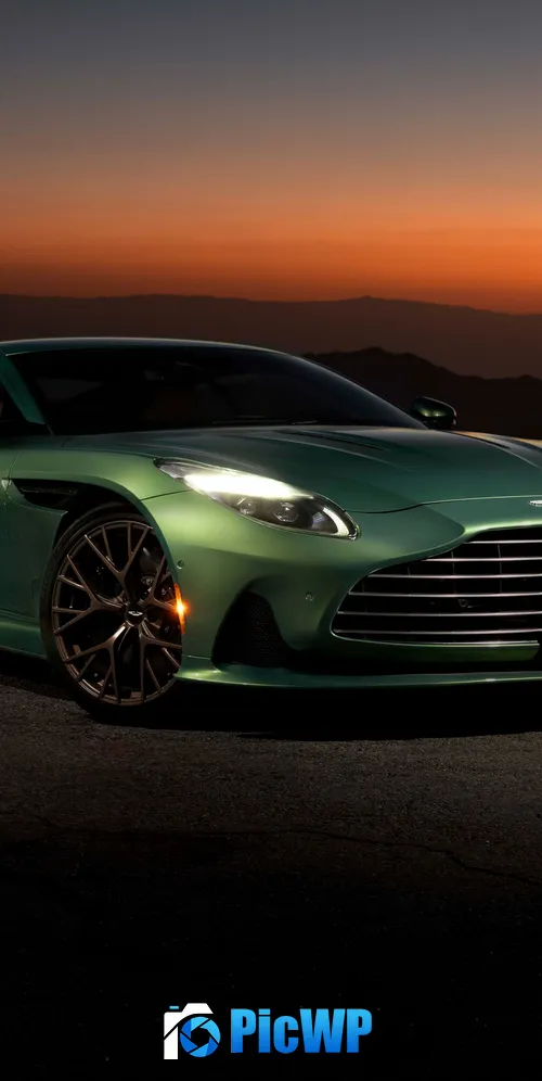 Aston Martin DB12 Sunset 3K Mobile Wallpaper