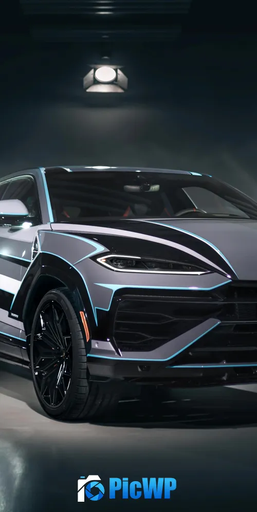 Lamborghini Urus SE Dark background 3K Mobile Wallpaper