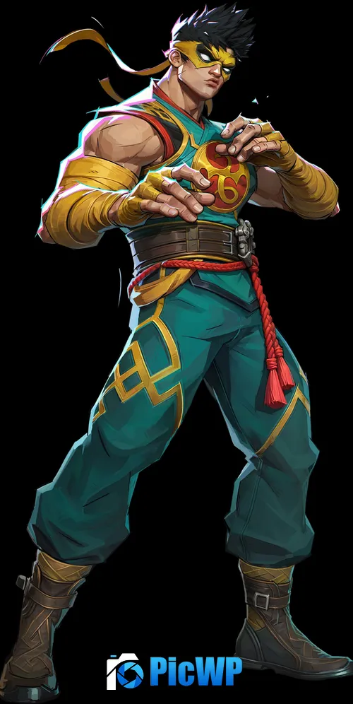 Iron Fist Black background 3K Mobile Wallpaper