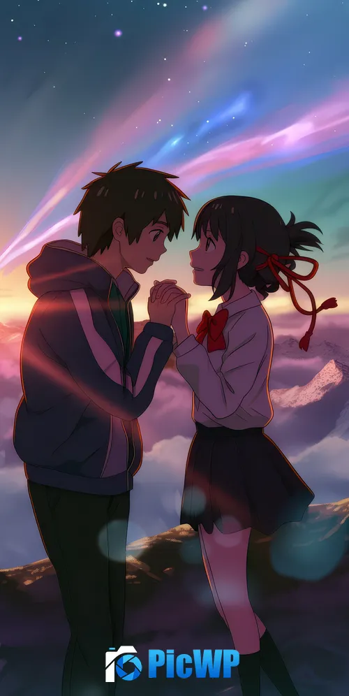 Kimi no Na wa Love couple 3K Mobile Wallpaper