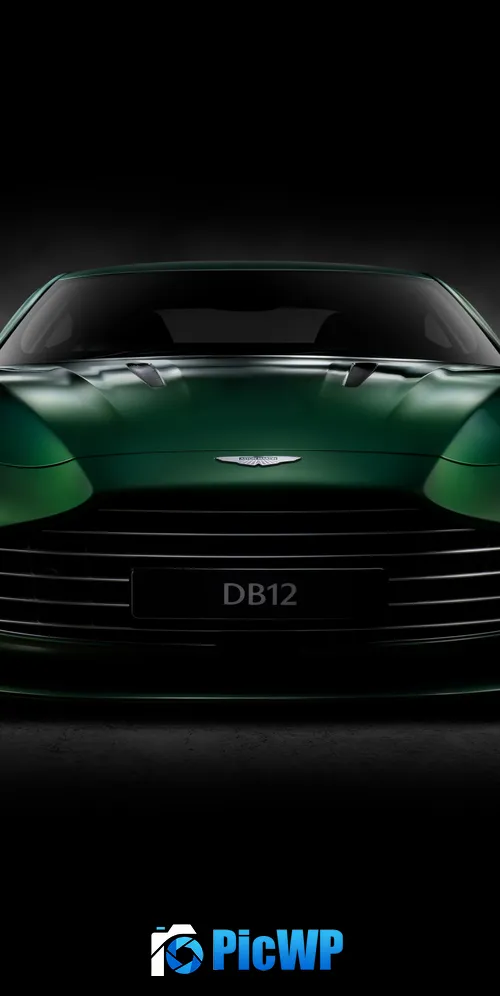 Aston Martin DB12 Dark background 3K Mobile Wallpaper