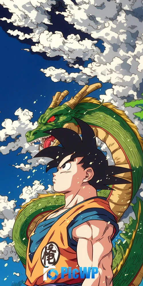 Son Goku Shenron 3K Mobile Wallpaper