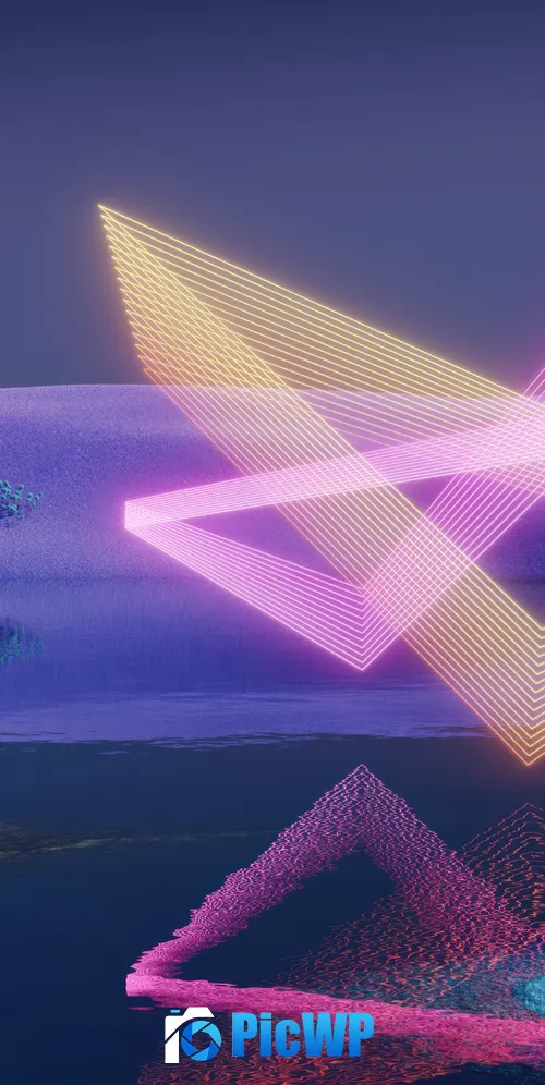Triangular Reflection 3K Mobile Wallpaper